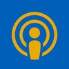 A light blue WVU Podcast icon.