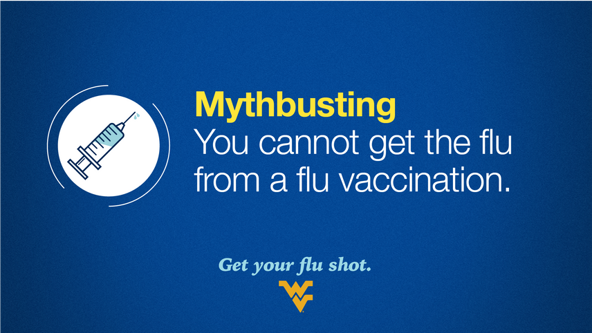 Mythbusting: You cannot get the flu from a flu vaccination.