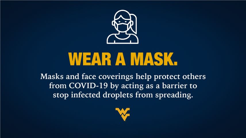 Masks and face coverings help stop respiratory droplets from spreading to others.